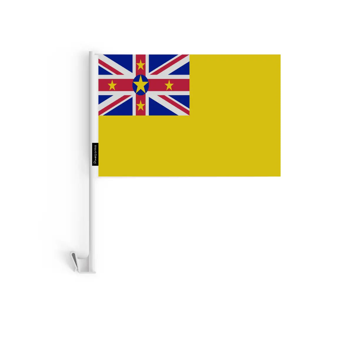 Drapeau Voiture Niue en Polyester - Pixelforma 