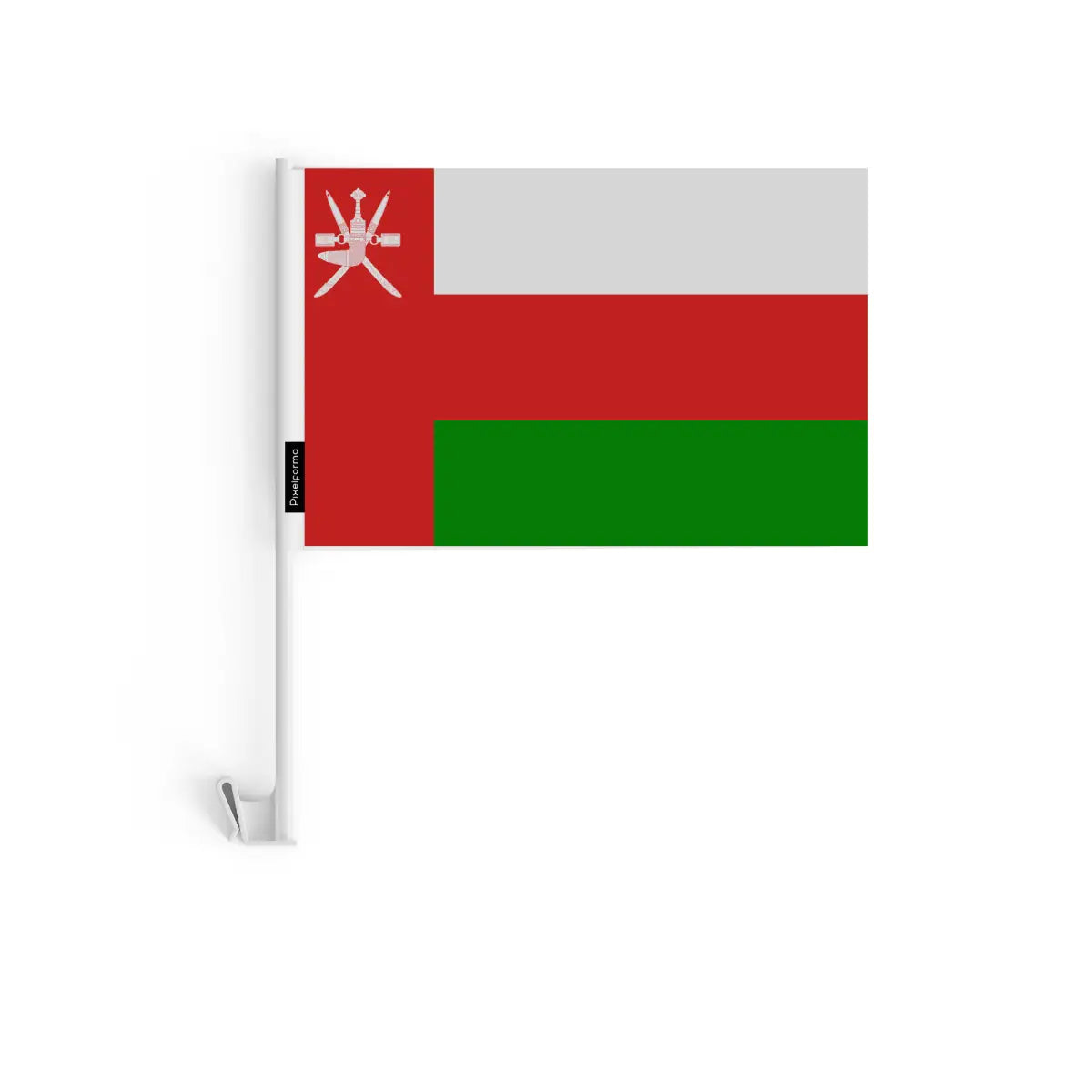 Drapeau Voiture Oman en Polyester - Pixelforma 