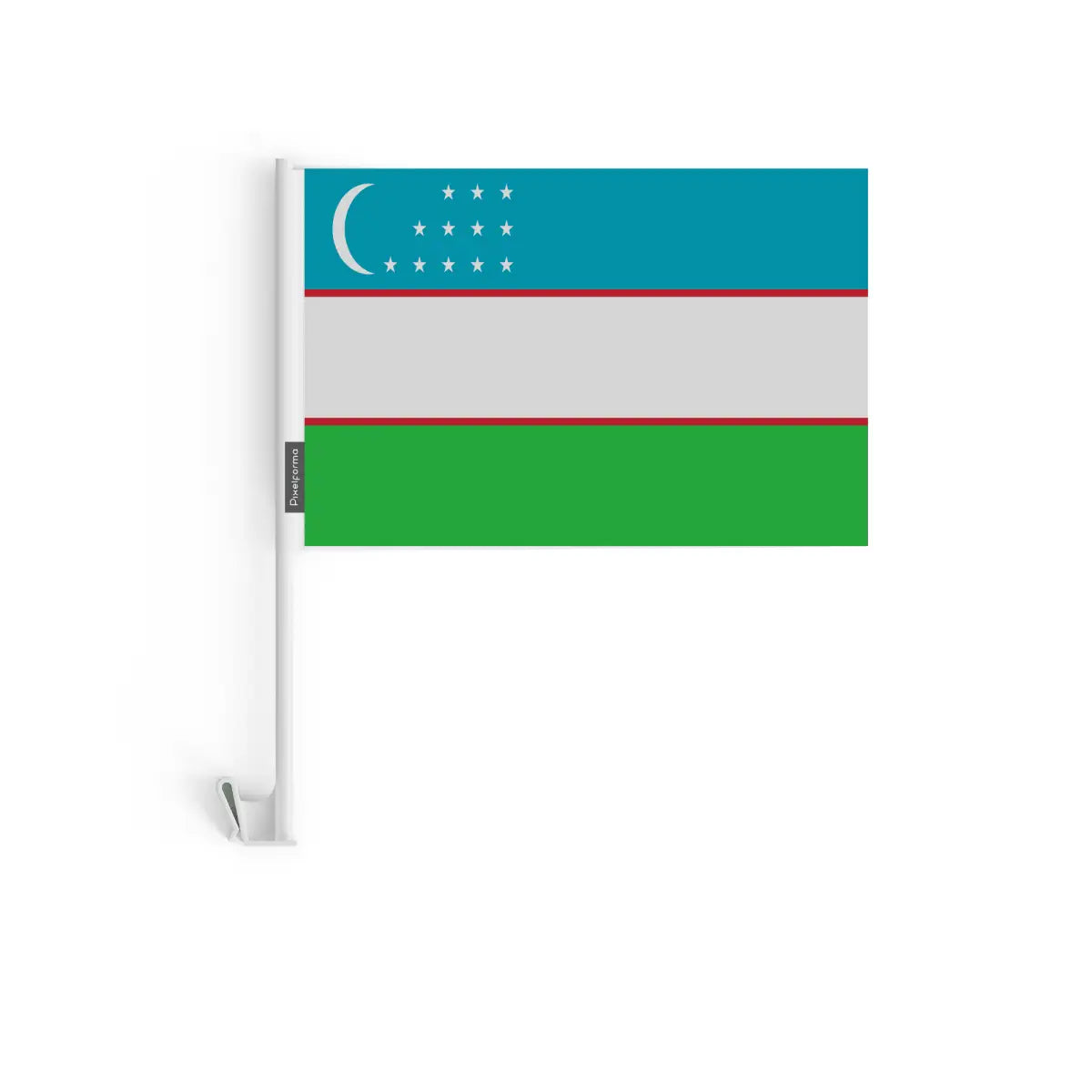 Drapeau Voiture Ouzbékistan en Polyester - Pixelforma 