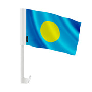 Drapeau voiture palaos polyester fixation sur fenêtre
