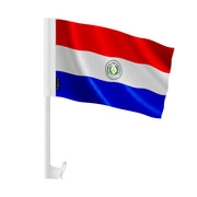 Drapeau voiture paraguay en polyester fixation fenêtre