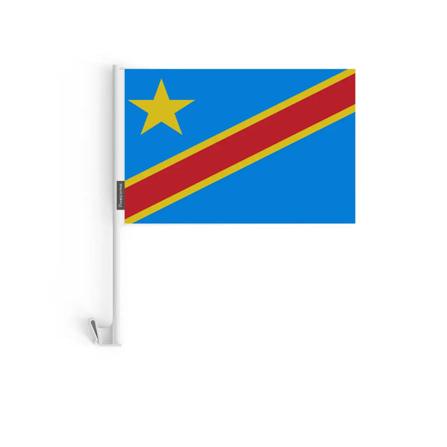 Drapeau Voiture république démocratique du Congo en Polyester - Pixelforma 