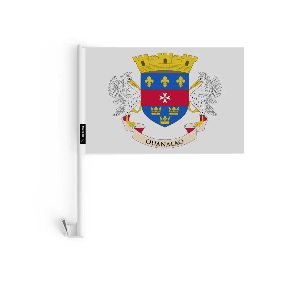 Drapeau voiture saint-barthélemy en polyester - pixelforma