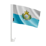 Drapeau voiture saint-marin polyester fixation fenêtre