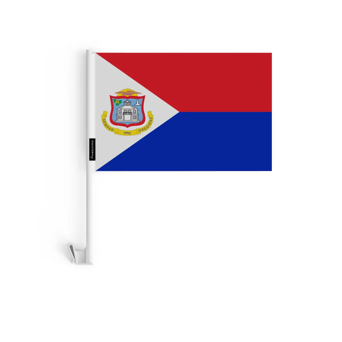 Drapeau voiture saint-martin en polyester - pixelforma