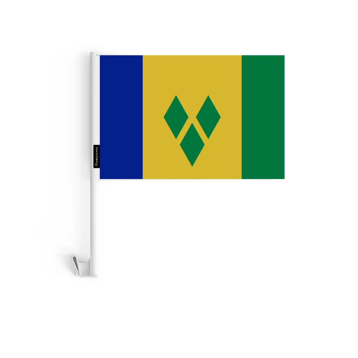 Drapeau voiture saint-vincent-et-les-grenadines en polyester - pixelforma