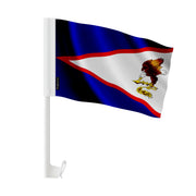 Drapeau voiture samoa américaines polyester fixation fenêtre