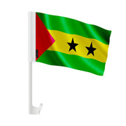 Drapeau voiture sao tomé-et-principe polyester fenêtre