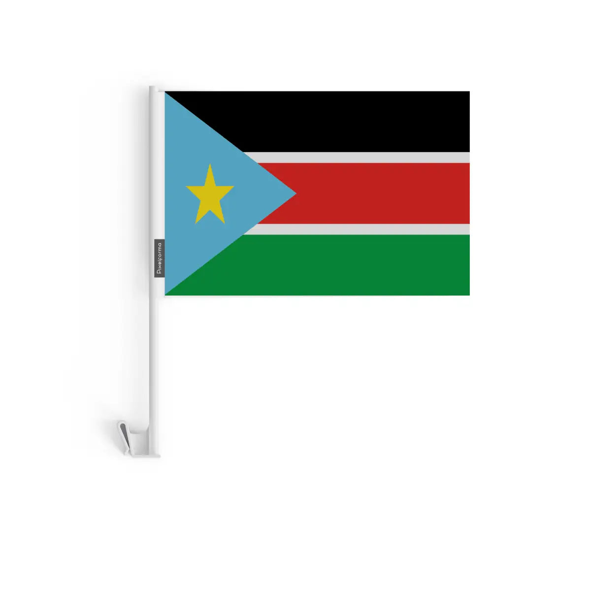 Drapeau voiture soudan du sud en polyester - pixelforma
