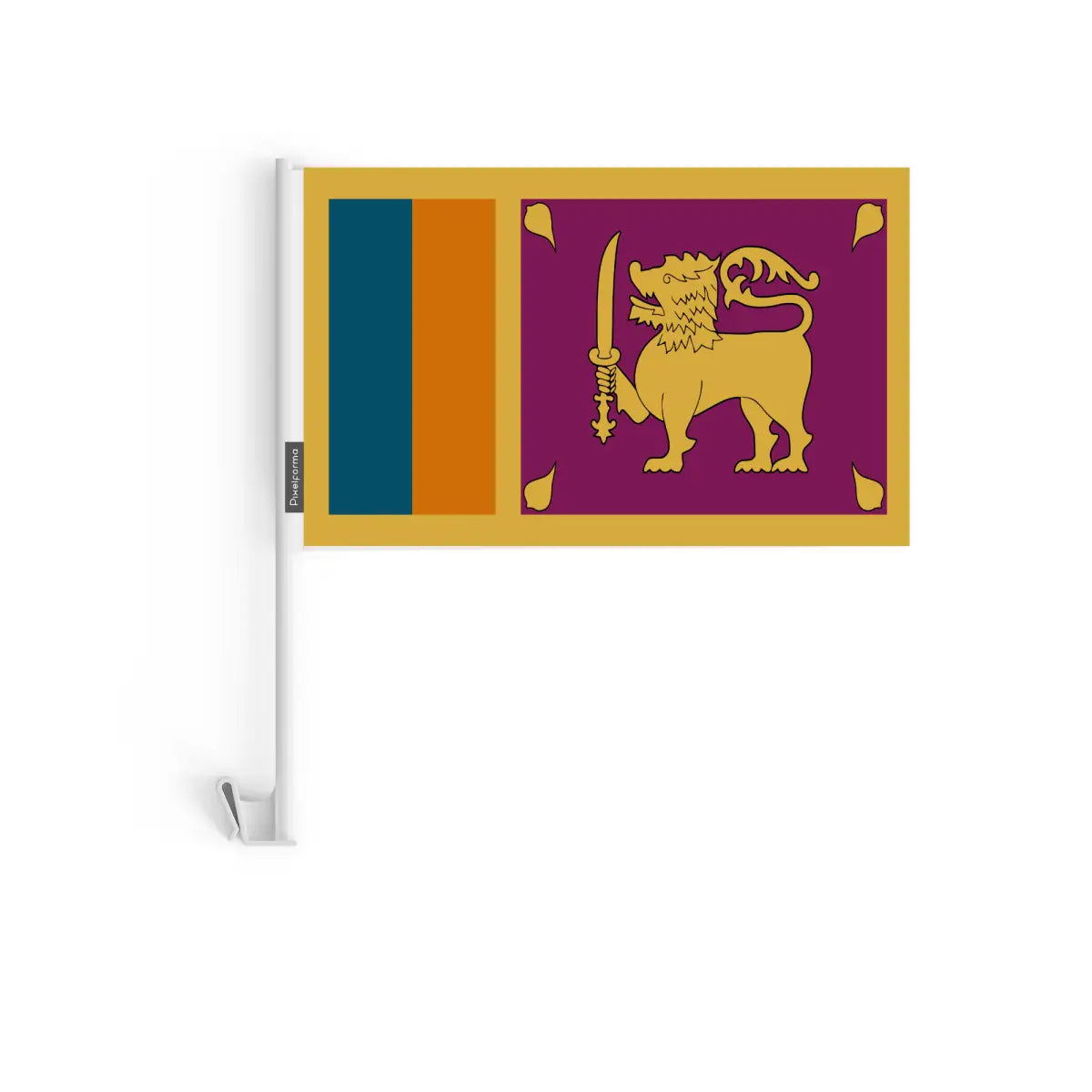 Drapeau Voiture Sri Lanka en Polyester - Pixelforma 