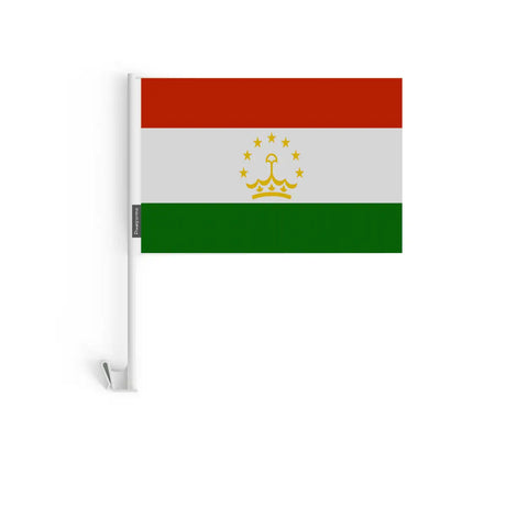 Drapeau Voiture Tadjikistan en Polyester - Pixelforma 