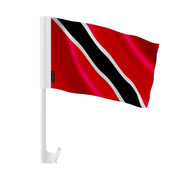 Drapeau voiture trinité-et-tobago polyester fixation fenêtre
