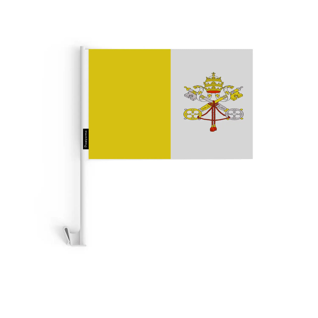 Drapeau voiture vatican en polyester - pixelforma