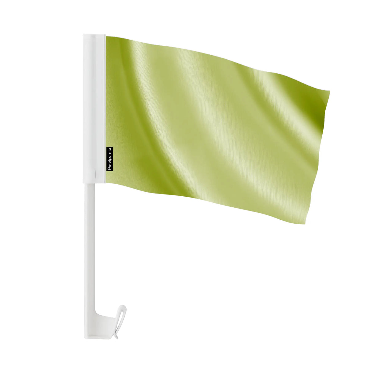 Drapeau voiture vert clair france polyester fixation fenêtre