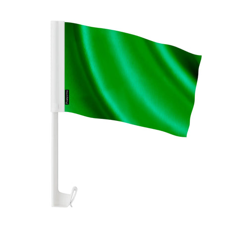 Drapeau voiture vert foncé france polyester fixation fenêtre