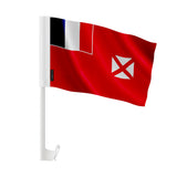 Drapeau voiture wallis-et-futuna polyester fixation fenêtre