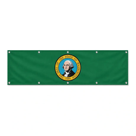 Drapeau Washington grand format XL en polyester avec dix œillets