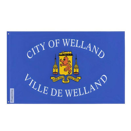 Drapeau Welland en plusieurs tailles 100 % polyester Imprimer avec Double ourlet - Pixelforma