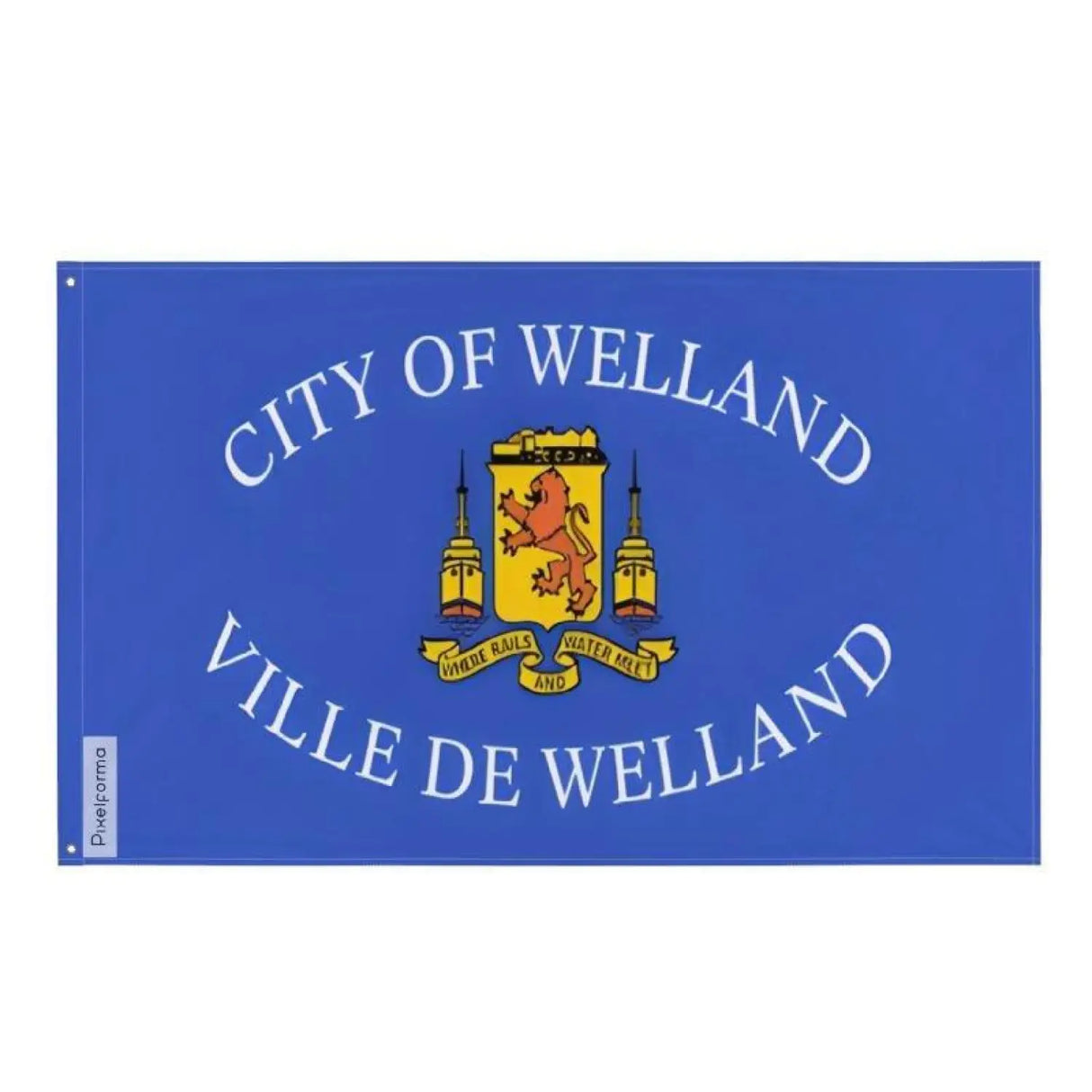 Drapeau welland plusieurs tailles en polyester - pixelforma