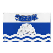 Drapeau white rock polyester résistant œillets à gauche
