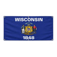 Drapeau wisconsin polyester résistant aux intempéries