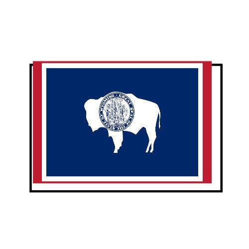 Drapeau wyoming 10 oeillets en plusieurs tailles (s) - pixelforma
