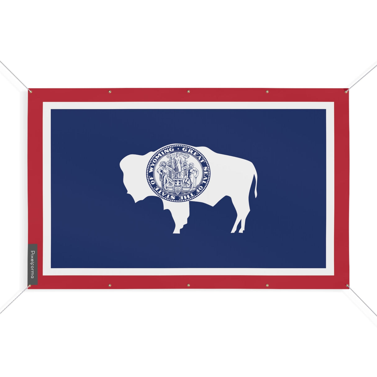 Drapeau Wyoming 10 Oeillets en Plusieurs Tailles (S)