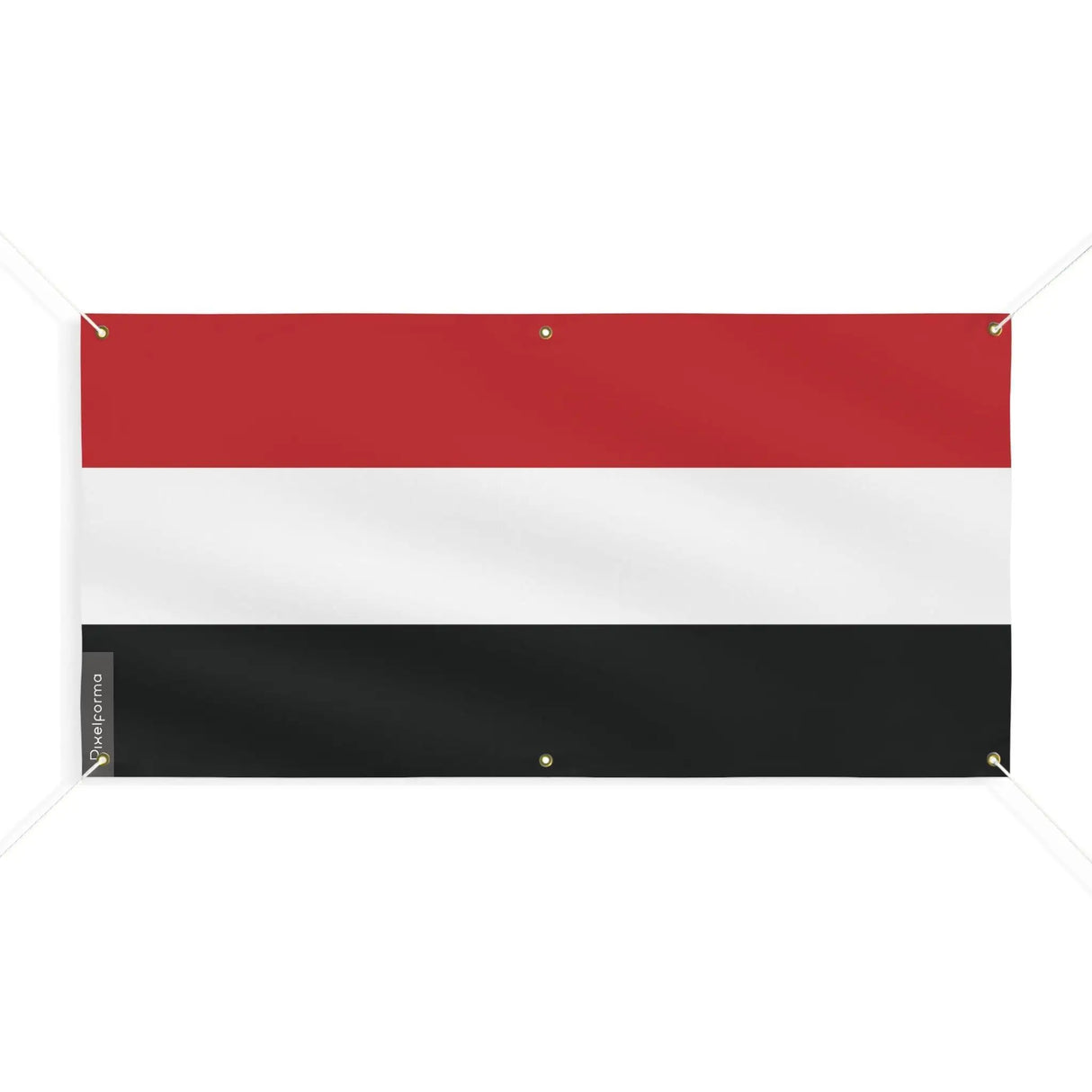Drapeau yémen en polyester résistant avec 6 œillets