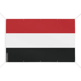 Drapeau yémen polyester résistant avec œillets renforcés