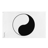 Drapeau Yin et yang en plusieurs tailles 100 % polyester Imprimer avec Double ourlet - Pixelforma