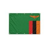 Drapeau de la Zambie format S en polyester avec dix œillets
