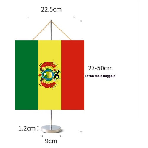 Fanion Table Drapeau Bolivie en Polyester