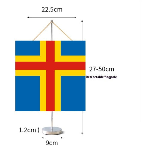 Fanion Table Drapeau Åland en Polyester