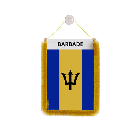 Fanion de voiture barbade en polyester à suspendre élégant