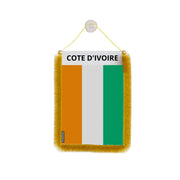 Fanion de voiture côte d’ivoire polyester à suspendre