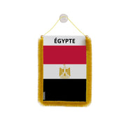 Fanion de voiture égypte en polyester à suspendre élégant