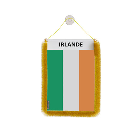 Fanion de voiture irlande en polyester à suspendre élégant