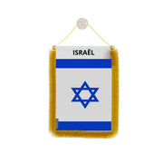 Fanion de voiture israël en polyester à suspendre élégant