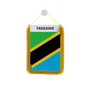 Fanion de voiture tanzanie en polyester à suspendre