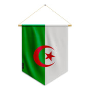 Fanion drapeau algérie en polyester à suspendre résistant