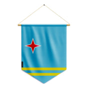 Fanion drapeau aruba polyester à suspendre usage répété