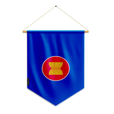 Fanion drapeau asean en polyester à suspendre décoration