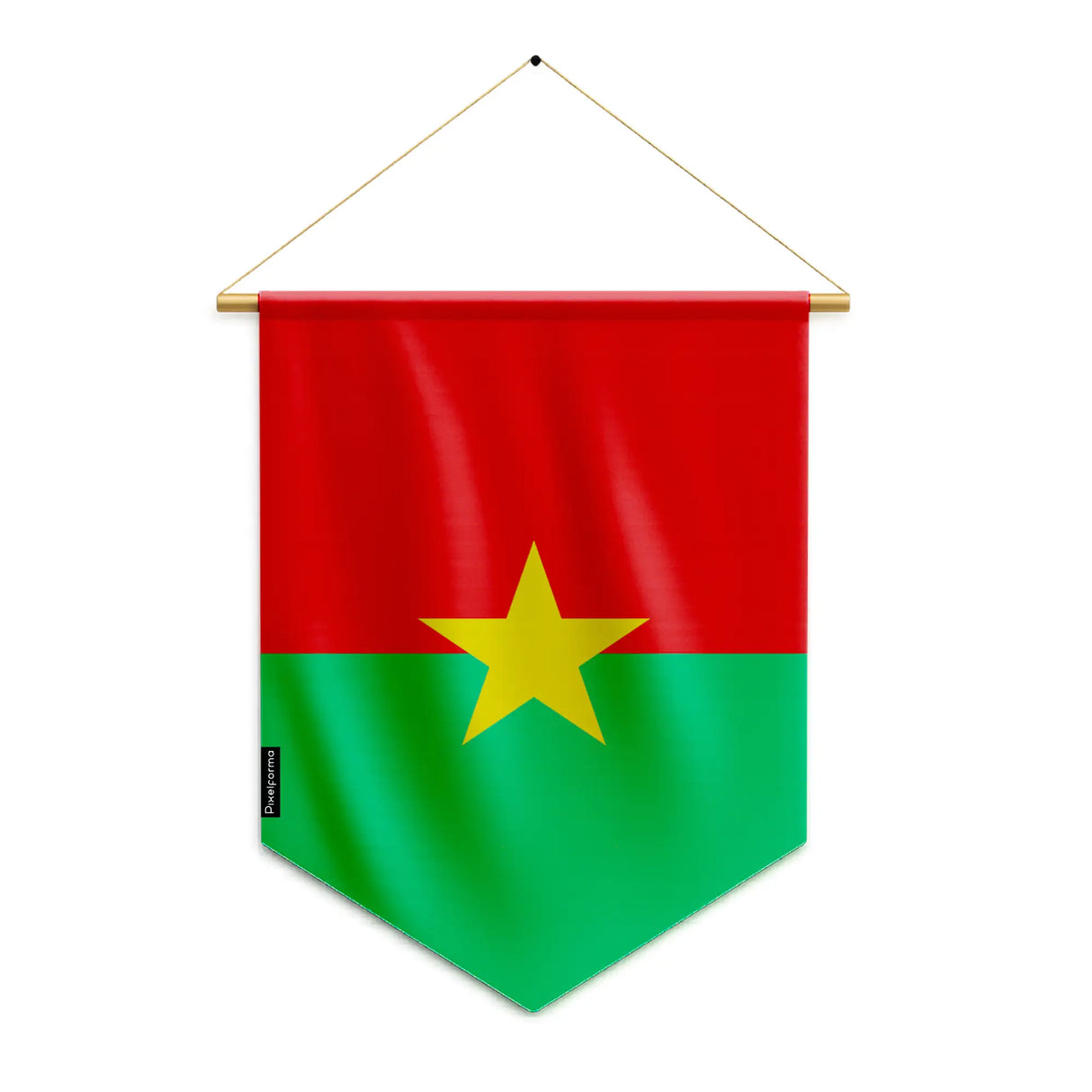 Fanion drapeau burkina faso en polyester à suspendre