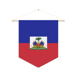 Fanion Drapeau d'Haïti à suspendre en polyester - Pixelforma