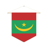 Fanion Drapeau de la Mauritanie officiel à suspendre en polyester - Pixelforma