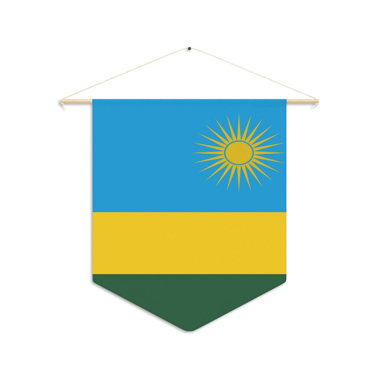 Fanion Drapeau du Rwanda à suspendre en polyester - Pixelforma