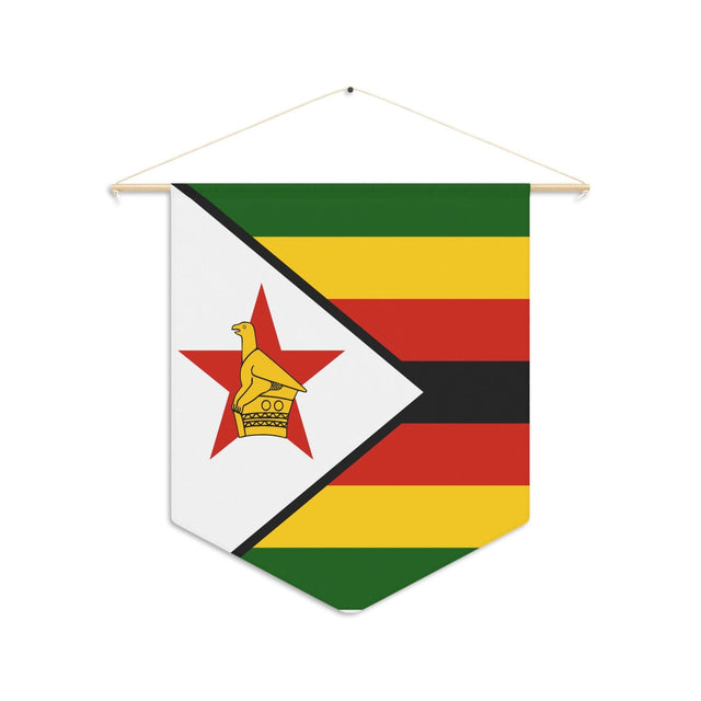 Fanion Drapeau du Zimbabwe à suspendre en polyester - Pixelforma