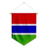 Fanion drapeau gambie polyester à suspendre résistant