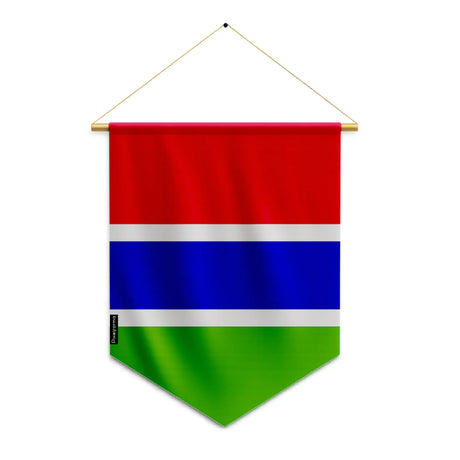 Fanion drapeau gambie polyester à suspendre résistant