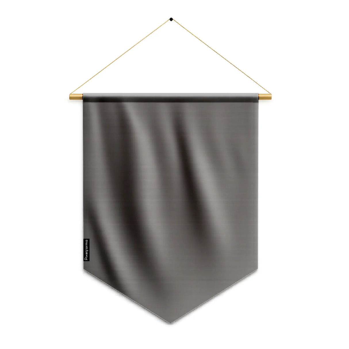 Fanion drapeau gris noir polyester à suspendre élégant